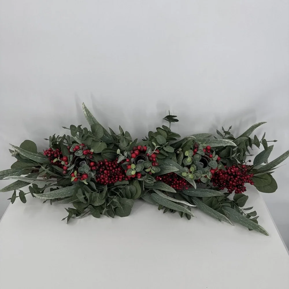 RH Restoration Hardware Eucalyptus Pepperberry Candle Centerpiece 26